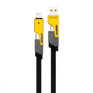 4-in-1 Fast Charging USB Cable — Type-C, Micro-USB & Lightning