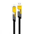 4-in-1 Fast Charging USB Cable — Type-C, Micro-USB & Lightning