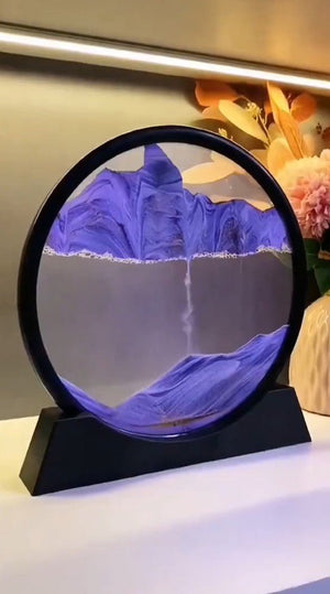 Round Flowing Sand Art Lamp
