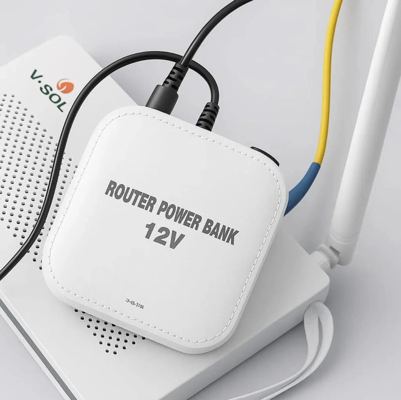 WiFi Router Power Bank 20000mAh — Dual 9V/12V Backup